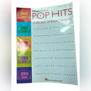 "DISNEY'S GREATEST POP HITS" PIANO/VOCAL/GUITAR Sheet MUSIC BOOK 1994